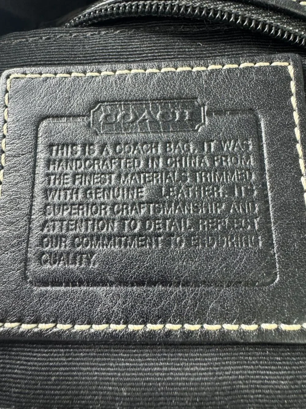 Authentic Vintage Coach Black Signature Jacquard Demi Bag